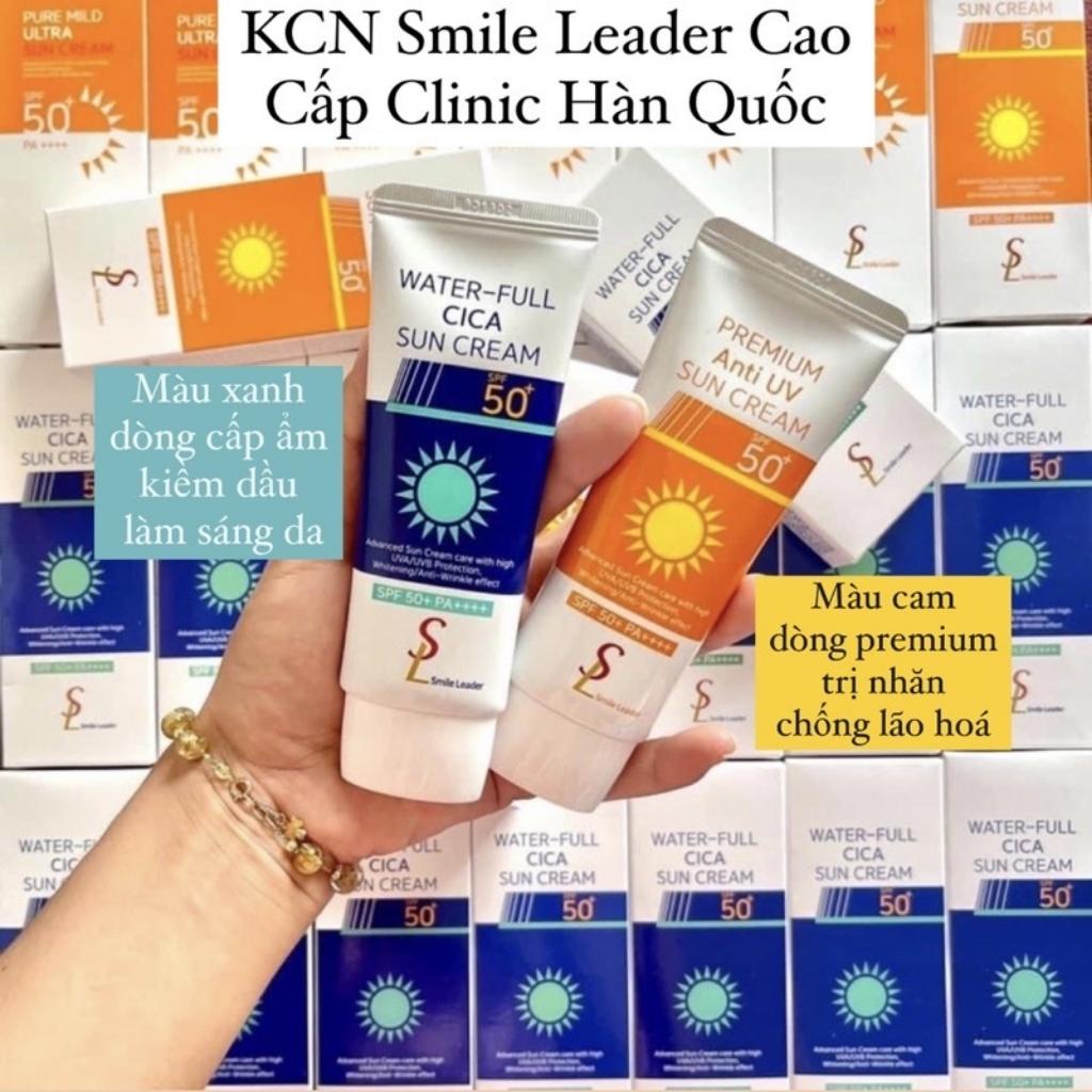 Kem chống nắng vật lí SL lai hoá học cho mọi làn da SMILE LEADER SUN CREAM SPF 50+++ 60ML Hàn Quốc