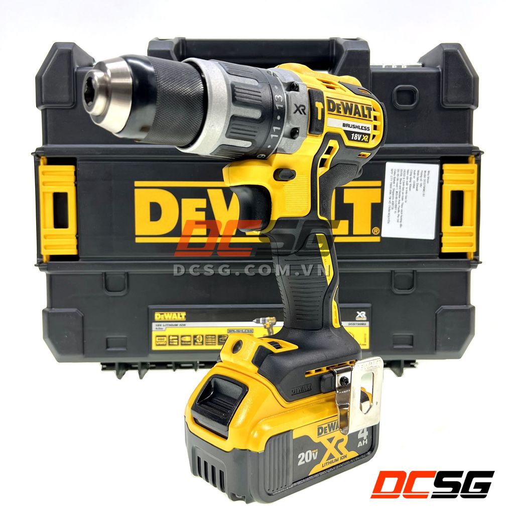 Máy khoan búa và vặn vít dùng pin 18V/ 20Vmax DEWALT DCD796M2-B1 | DCSG