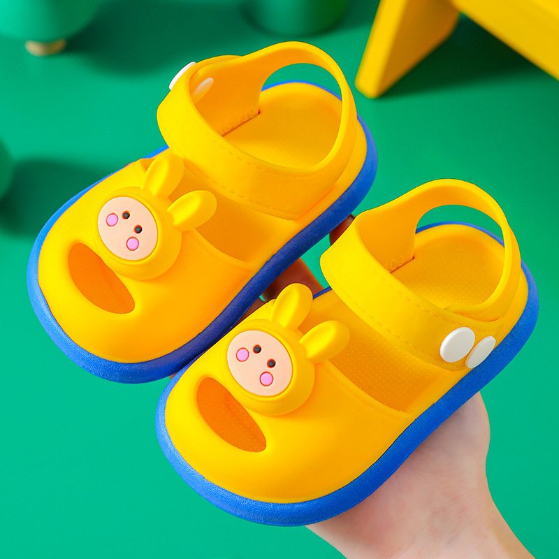 Sandal Cúc Bấm Tập Đi Đế Êm Cao Su Mềm Chống Chơn Trượt Chống Vấp Hình Thỏ Đáng Yêu Cho Bé Từ 0 Đến 2 Tuổi ( 8109 )