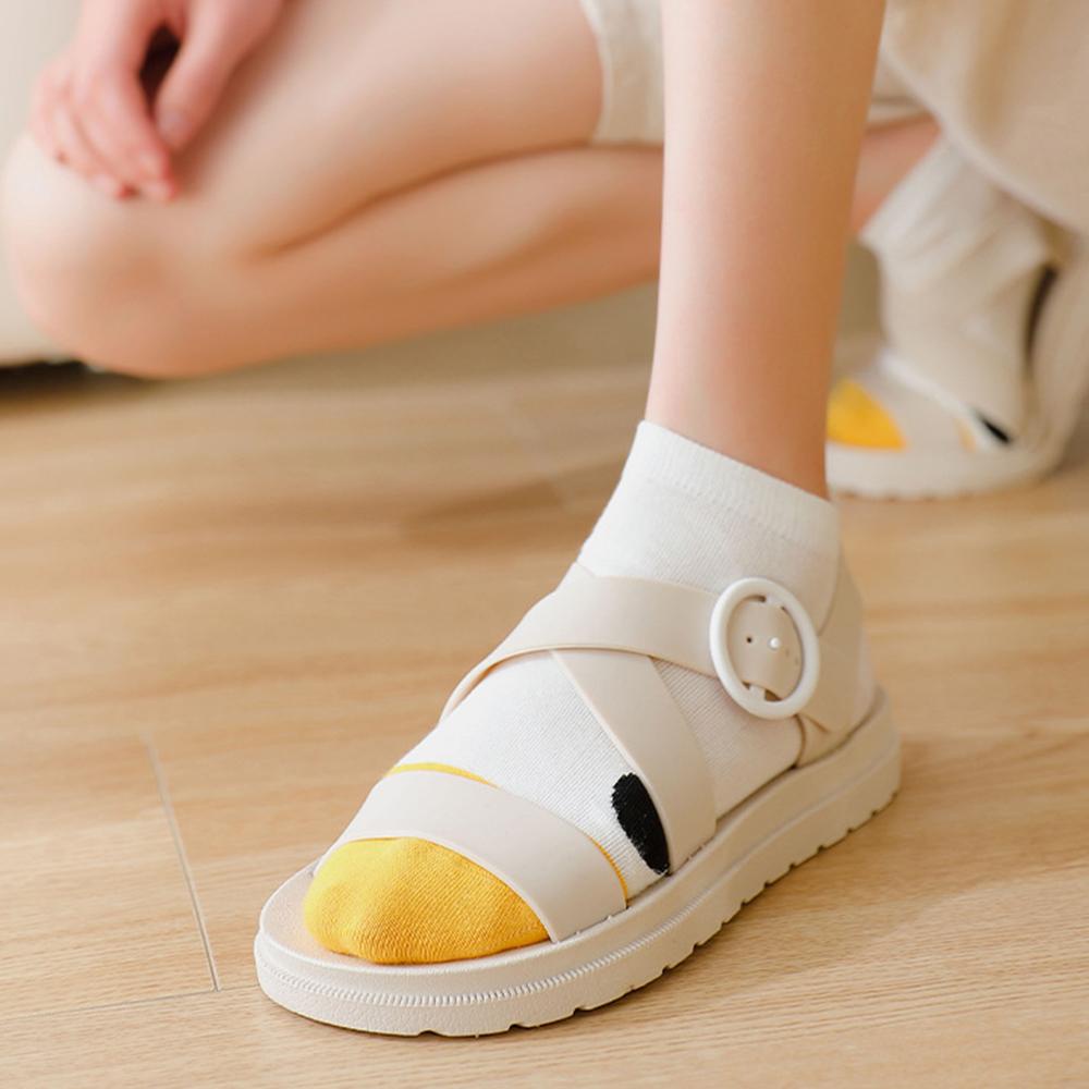 Đôi Vớ Chân Cotton HọA TiếT Chú VịT Dễ Thương ThờI Trang Cho Nữ