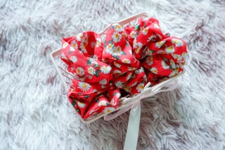 Đồ cột tóc - Scrunchies - A48 đỏ hướng dương