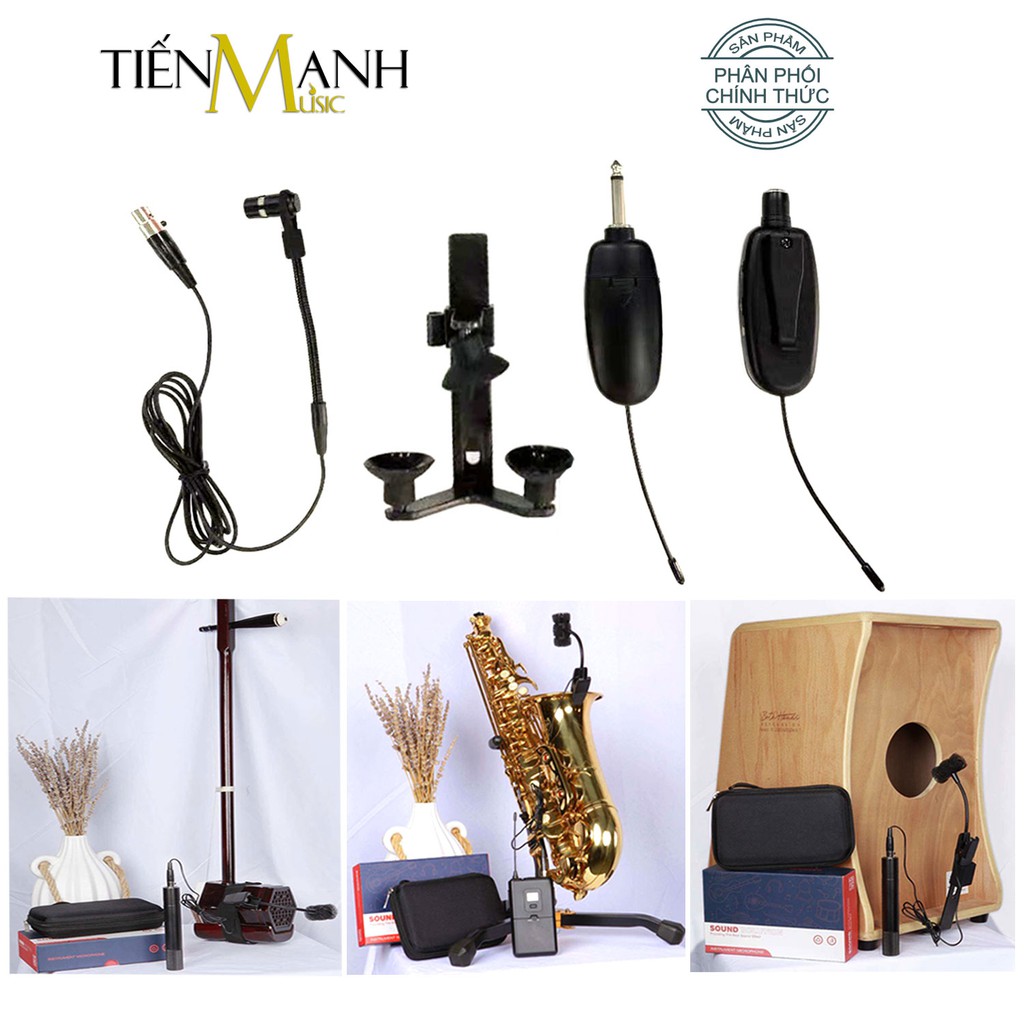 Bộ Microphone Dr.MIC W8-8+B10 Không Dây Wireless dùng cho Đàn Violin, Guitar, Kèn, Sáo, Nhị, Saxophone và Nhạc cụ khác