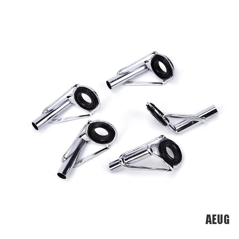 Set 80 khoen dẫn cho cần câu cá bằng thép màu đen với 10 kích thước