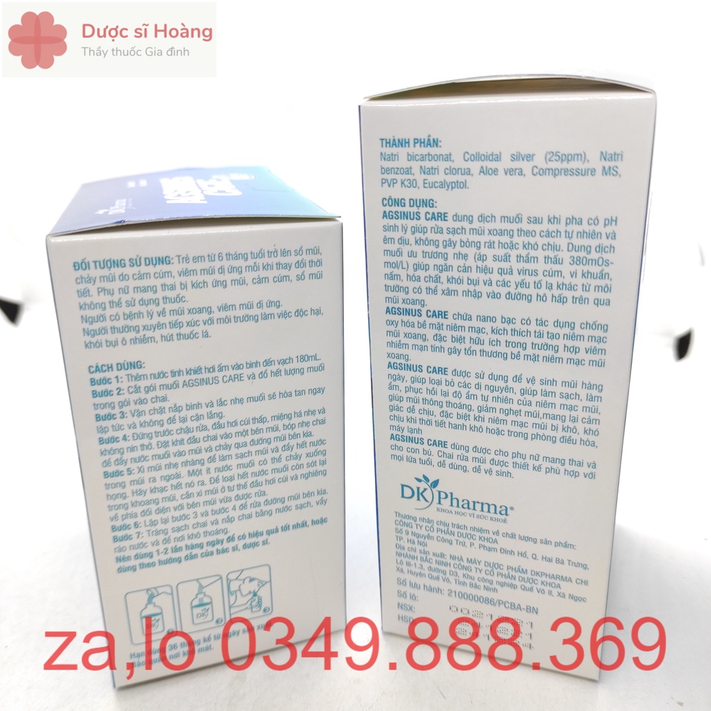 Bình Rửa Mũi AGSINUS CARE - Kháng Khuẩn Hiệu Quả