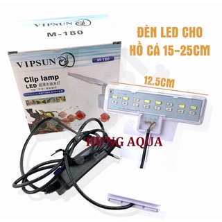 Đèn led bể cá, kẹp bể cá mini Vipsun M-180 siêu sáng, thiết kế đẹp cho bể dưới 30cm