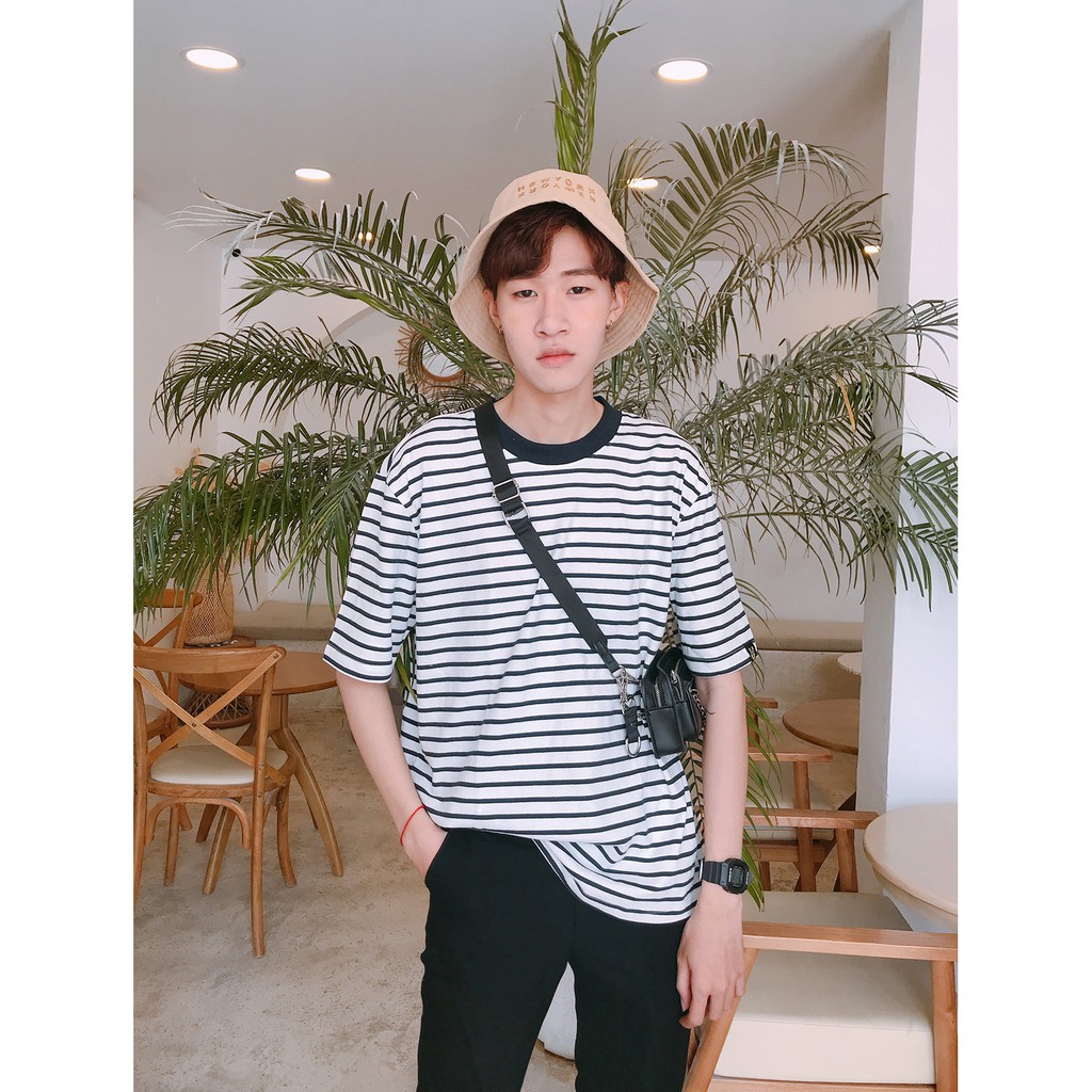 ÁO THUN SỌC FROM RỘNG  UNISEX, COTTON 100% DẦY