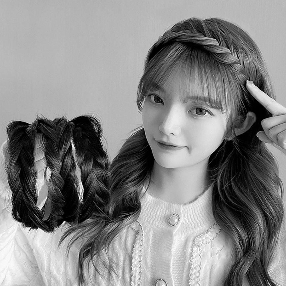 JARRED Băng Đô Cài Tóc Giả Thắt Bím Chống Trượt Dễ Thương Cho Nữ