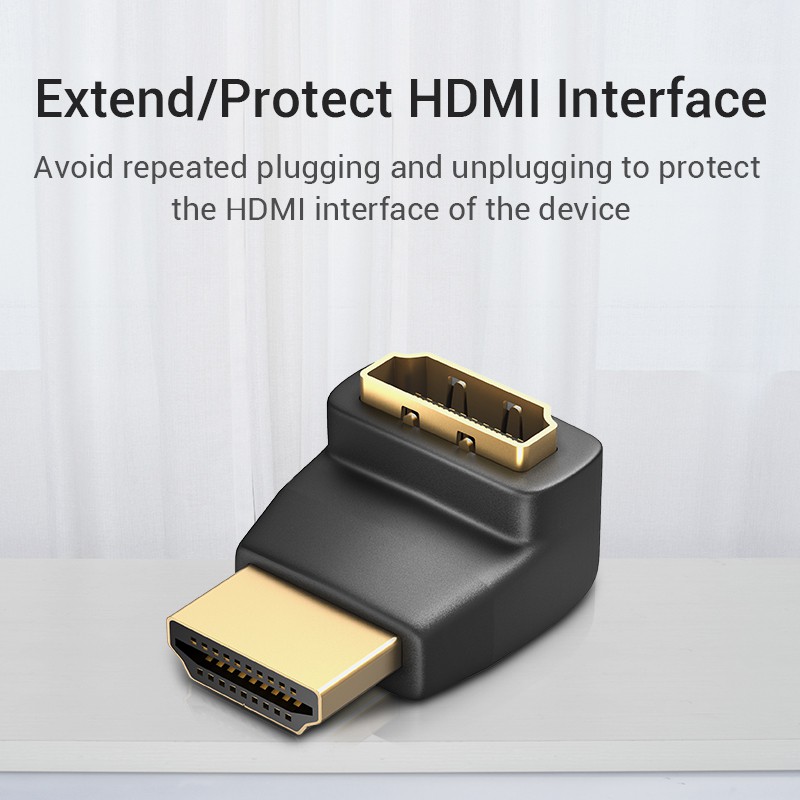 Đầu Nối HDMI VENTION Góc 90 Độ 4k 3D 1080P