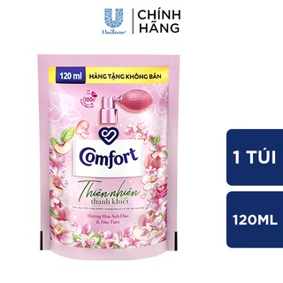  Nước Xả Vải Comfort Thiên Nhiên Thanh Khiết Túi 120ml - Hương Hoa Anh Đào & Đào Tươi