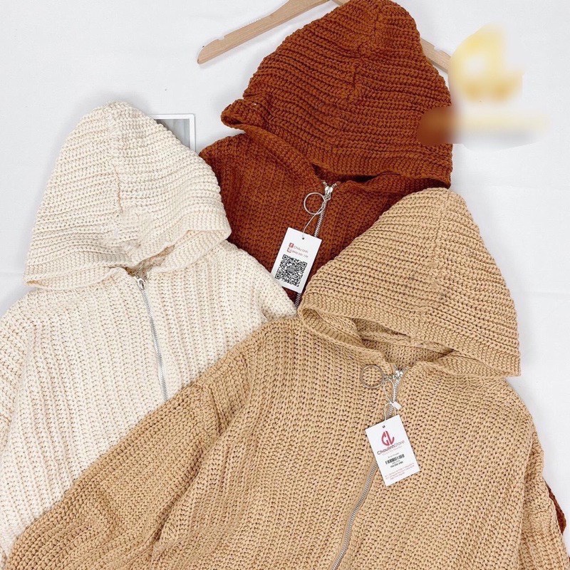 Áo khoác len nữ dây kéo cardigan mỏng thu đông thời trang ulzzang hàn quốc Fmstyle Saigon 21KLU10P51405-21KLU11JM1901 | BigBuy360 - bigbuy360.vn