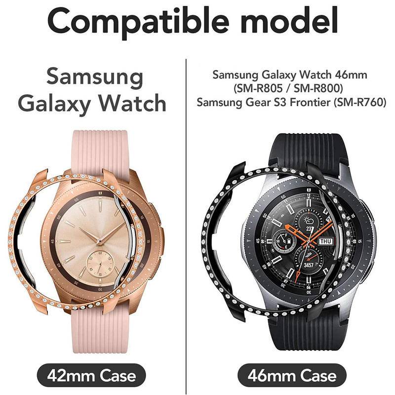 Ốp Bảo Vệ Mặt Đồng Hồ Đính Đá Dành Cho Samsung Galaxy Watch 3 4 Classic 40mm 41mm 42mm 44mm 45mm 46mm Samsung Galaxy Active 2 40mm 44mm Gear S3