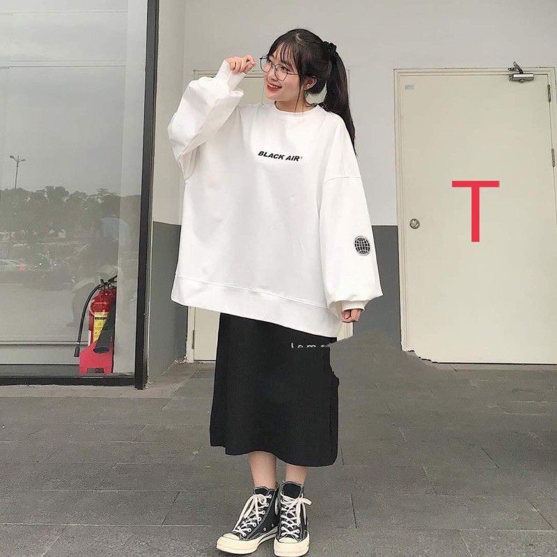 áo sweater , hodi nỉ bông black🦋thời trang thu đông nam nữ🦋form thụng tay cánh rơi🦋unisex freesize ulzzang giá rẻ❤