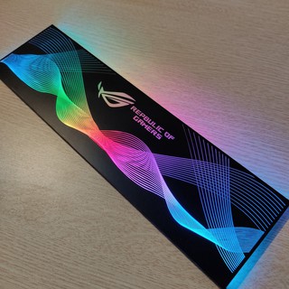 Tấm che nguồn PC Led RGB 5v ARGB logo ROG, đồng bộ màu Hub Coolmoon, hình sóng vô cực