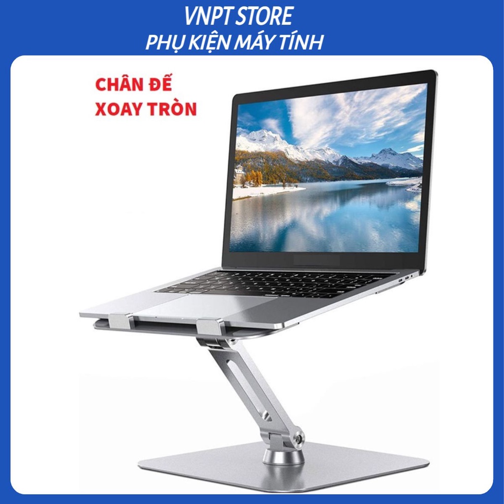 Giá đỡ để laptop stand notebook, máy tính xách tay F147, F119 hợp kim nhôm có thể tháo rời chân đế xoay 360 độ