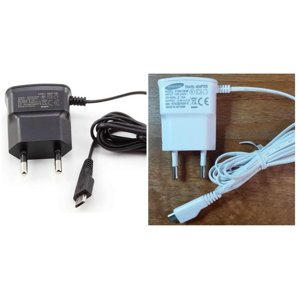 Sạc Samsung S2 Liền Dây 5V-0.7A chân micro sản xuất samsung Việt Nam