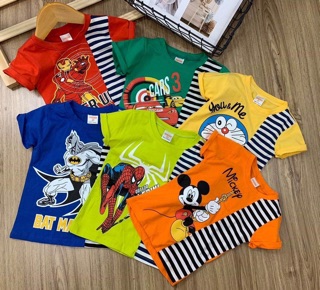 Bộ thun cotton bé trai size 6-23kg