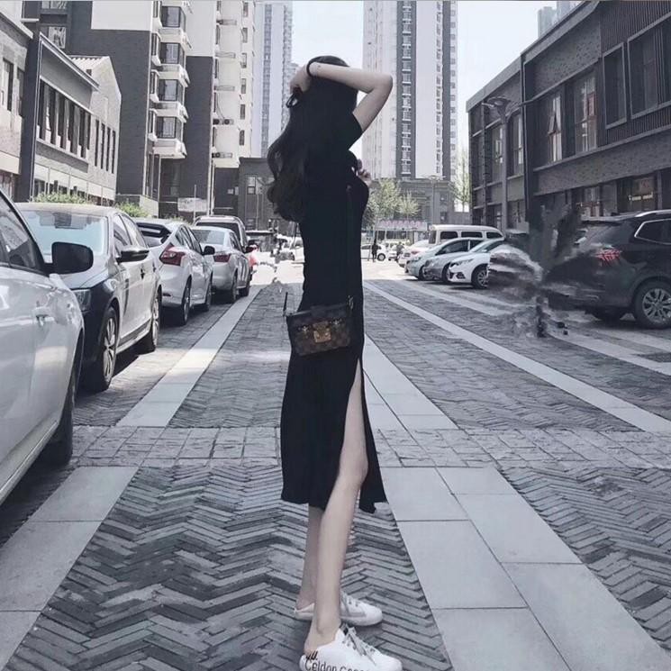 Váy body xẻ, Đầm thun ôm body, xẻ tà khoe chân thon dài chất liệu mát mẻ, phong cách sexy thời trang Ngão Clothing | BigBuy360 - bigbuy360.vn