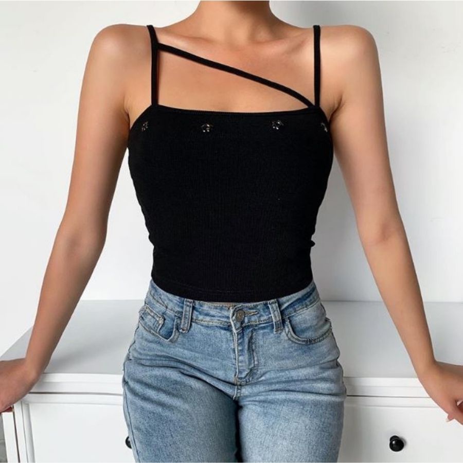 Áo croptop hai dây HAC84 Hỉn Hỉn Store
