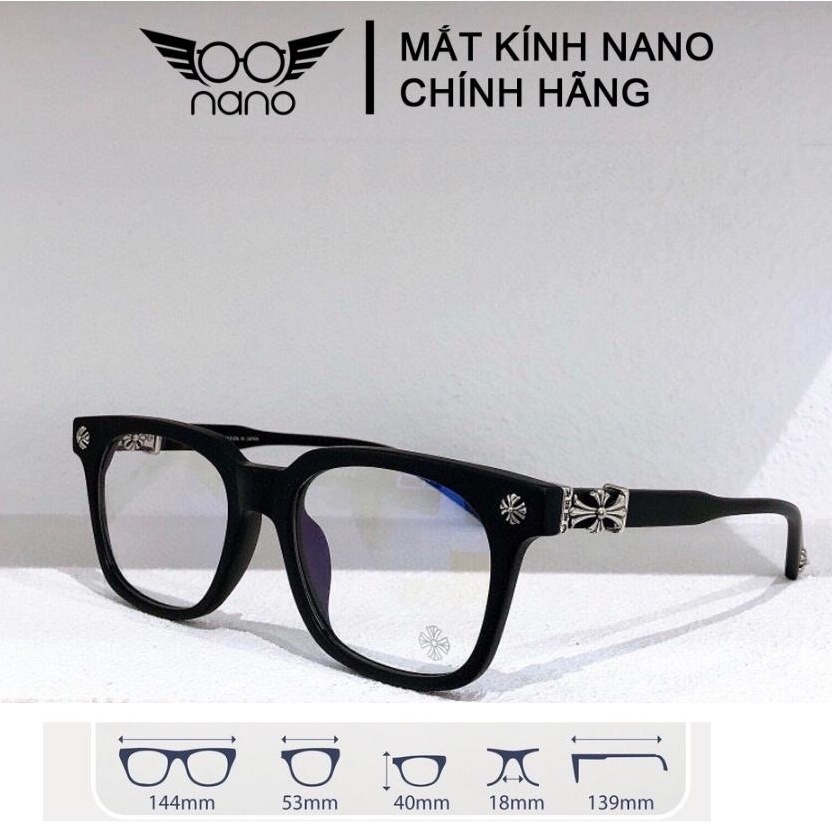 Gọng kính cận vuông nam nữ, kính gọng đen MKSV 2273 Chrome Hearts phong cách hàn quốc thời trang chính hãng