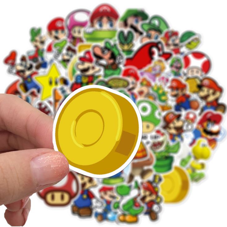 Sticker dán cao cấp NẤM MARIO Cực COOL ms#162