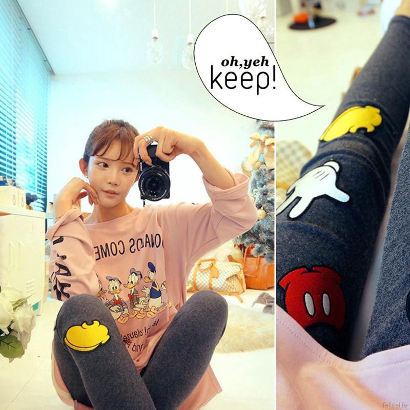 Bộ pijama dài tay in hoạt hình dễ thương