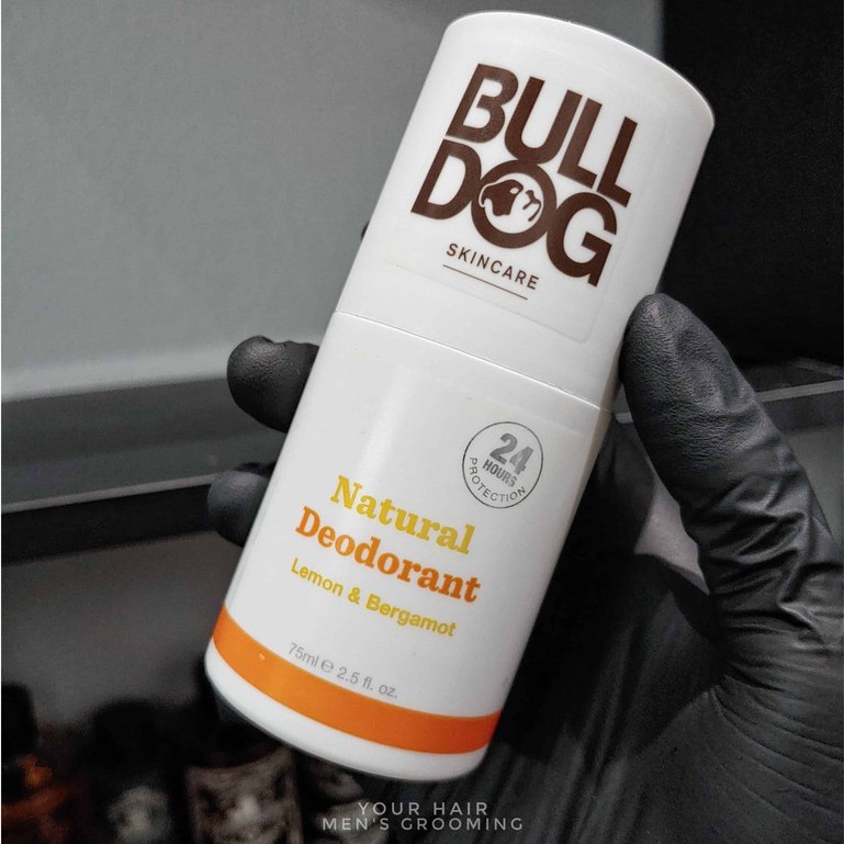 Lăn khử mùi Bulldog Lemon &amp; Bergamot Natural Deodorant - 75ml | Mùi Cam &amp; chanh - Khử mùi 24 giờ