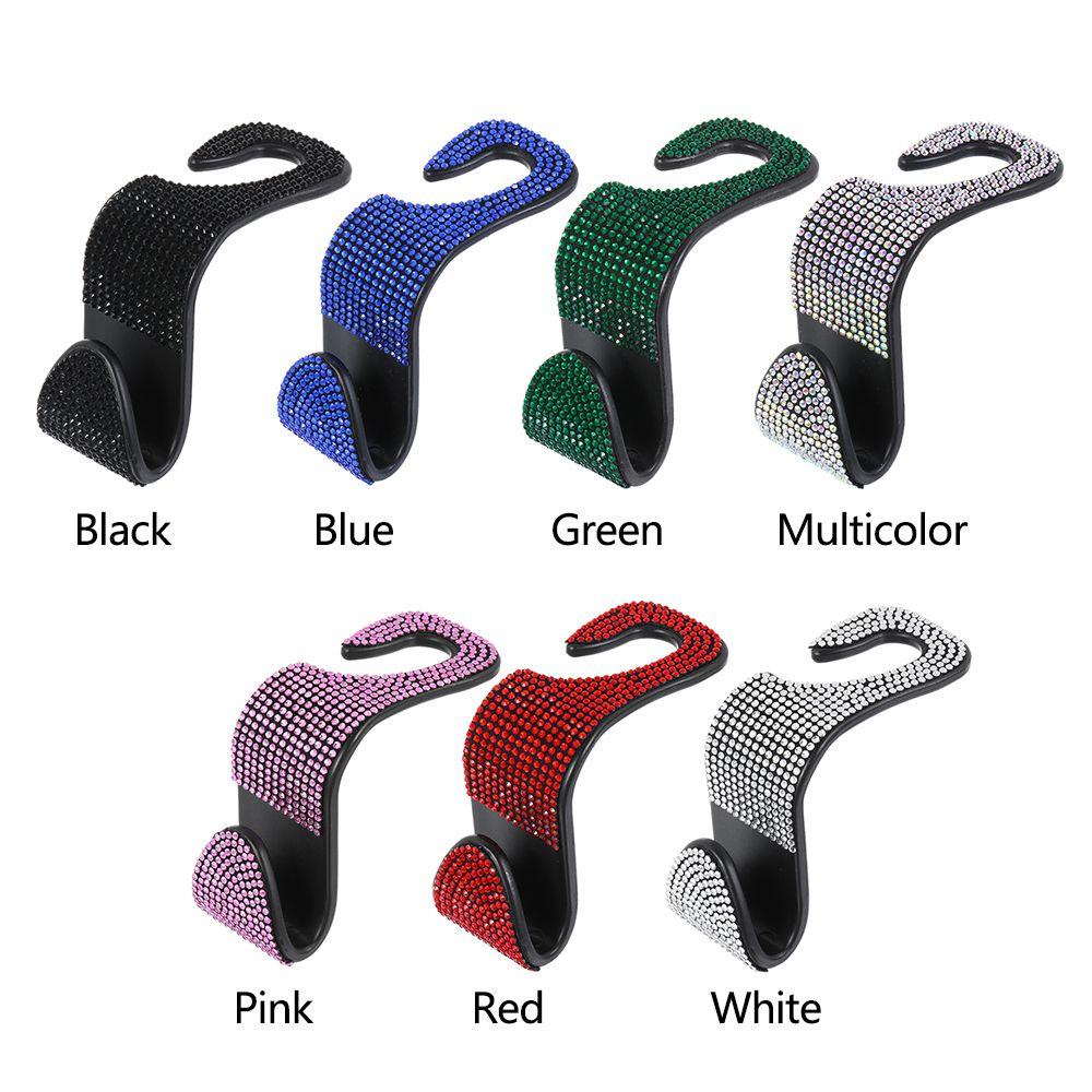 MAYSHOW Móc Treo Đồ Gắn Sau Lưng Ghế Xe Hơi Đính Đá Lấp Lánh