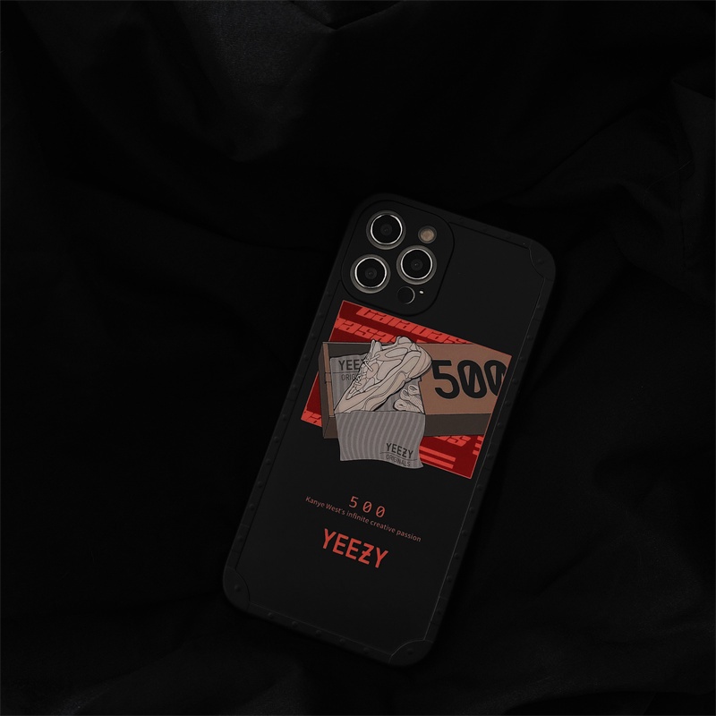 Ốp điện thoại silicon TPU viền thẳng in logo YEEZY cho iPhone 7 Plus X XR 11 Pro Max 13 Pro Max XS 8 Plus 12 Pro Max