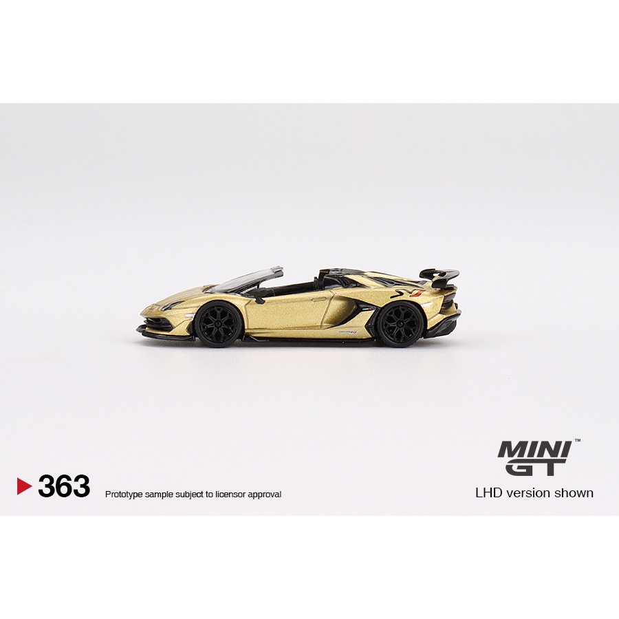 Xe mô hình MINI GT  Lamborghini Aventador SVJ Roadster Oro Elios
