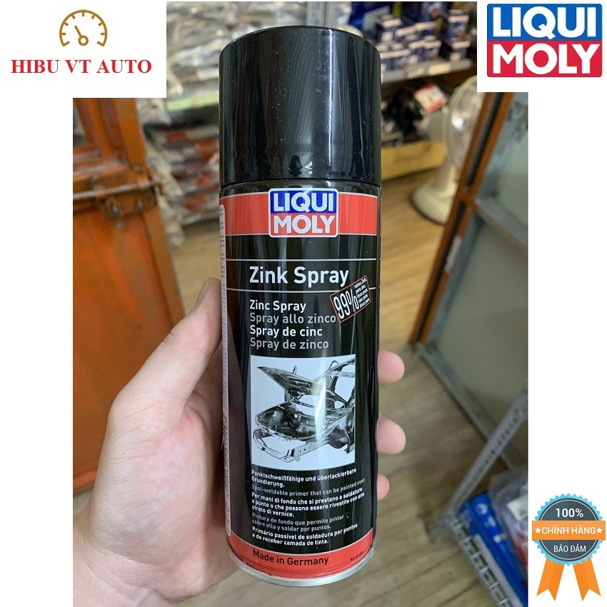 Chai Xịt Mạ Kẽm Chống Rỉ Màu Sậm Liqui Moly Zink Spray 1540 (400ml) Bảo vệ bề mặt chống nước mưa và muối