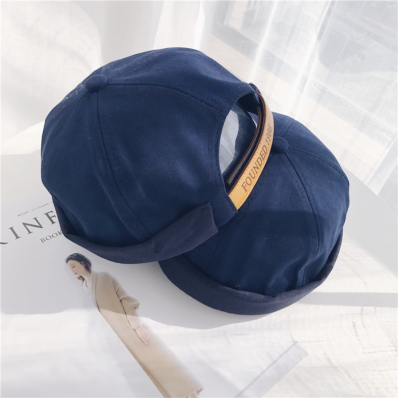 Nón Tai Bèo Chất Liệu Da Màu Trơn Phong Cách Retro 1986