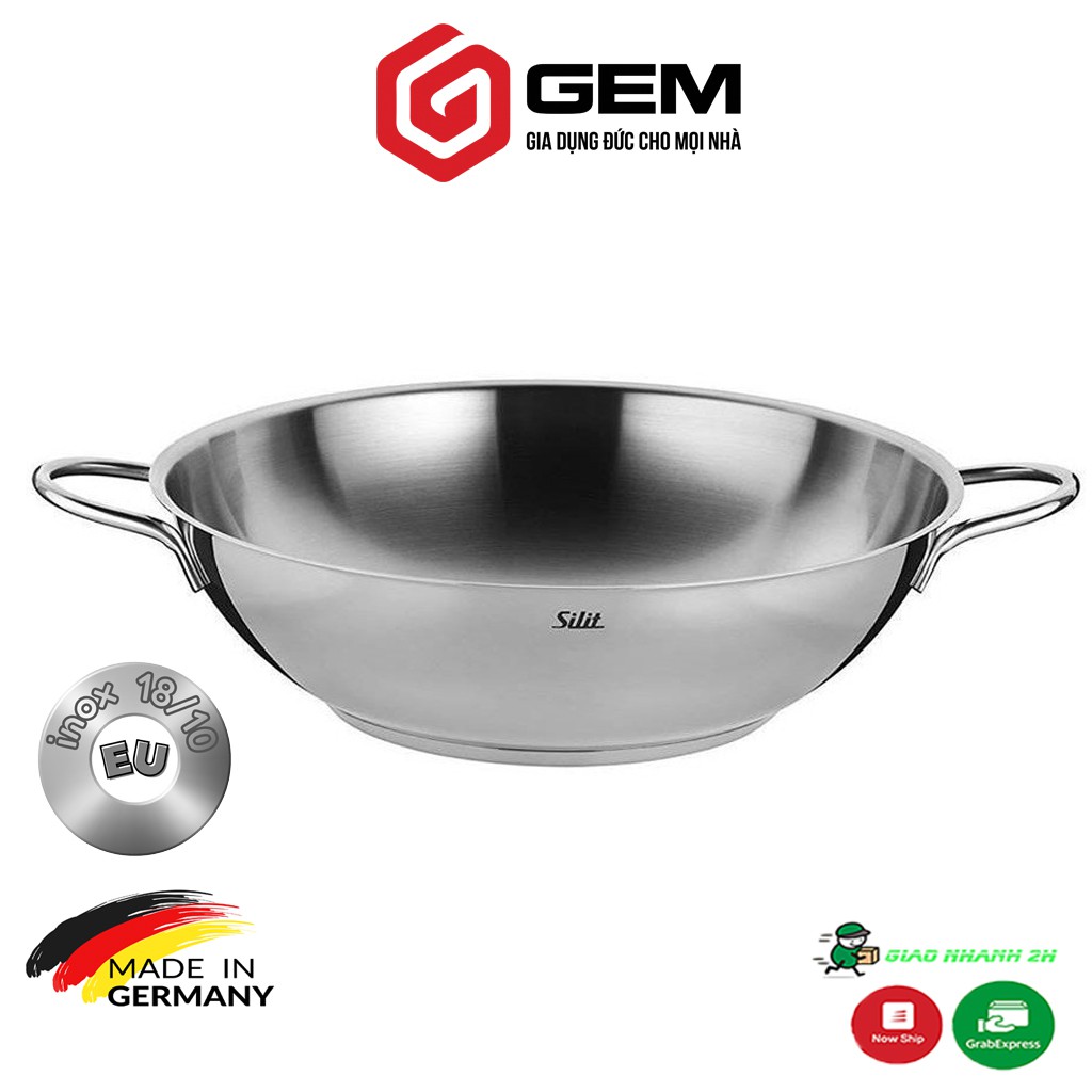 Chảo xào inox SILIT WOK 32cm - Hàng chính hãng Đức