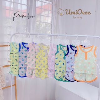 Bộ Ba Lỗ Peekaboo Cotton Sợi Tre Mùa Hè siêu mềm mát cho bé yêu
