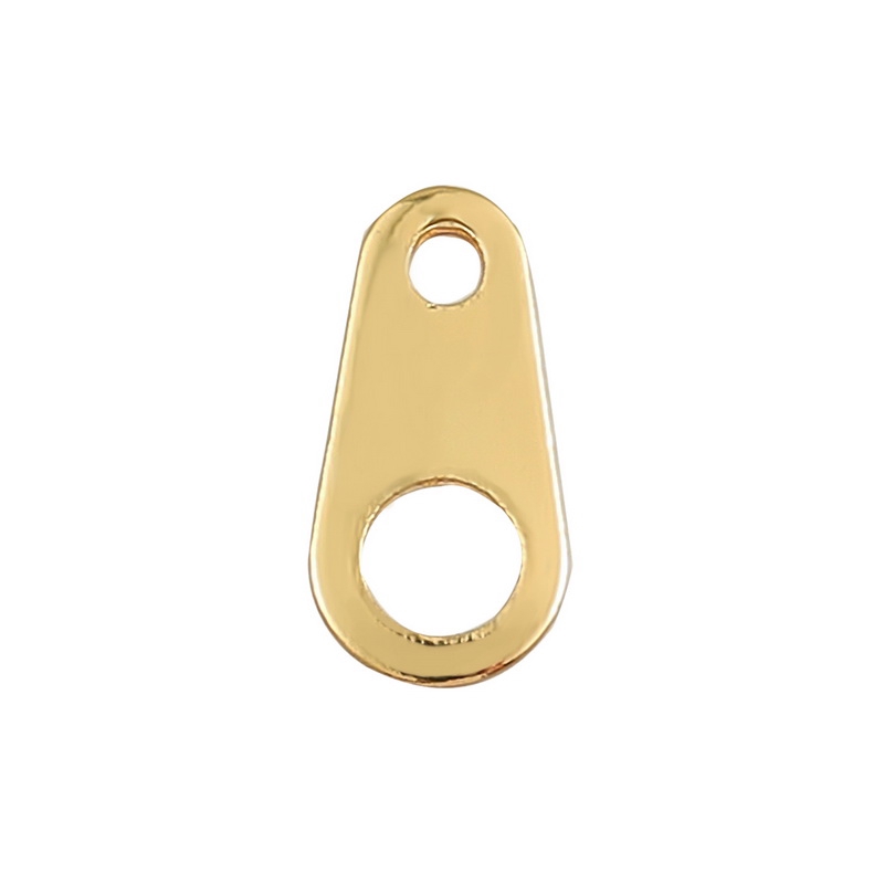 Miếng nối bằng đồng mạ vàng 18K hai lỗ dùng làm trang sức thủ công