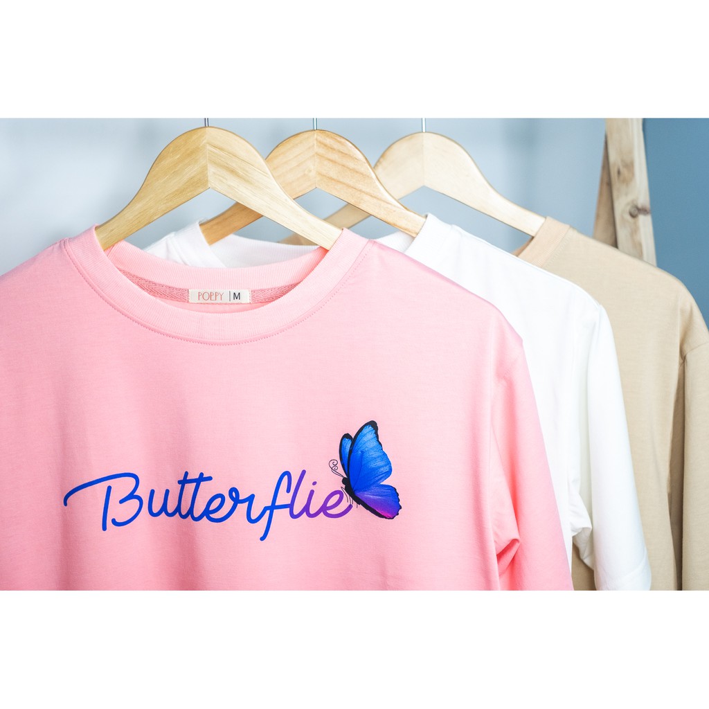 Áo thun unisex form rộng BUTTERFLIE
