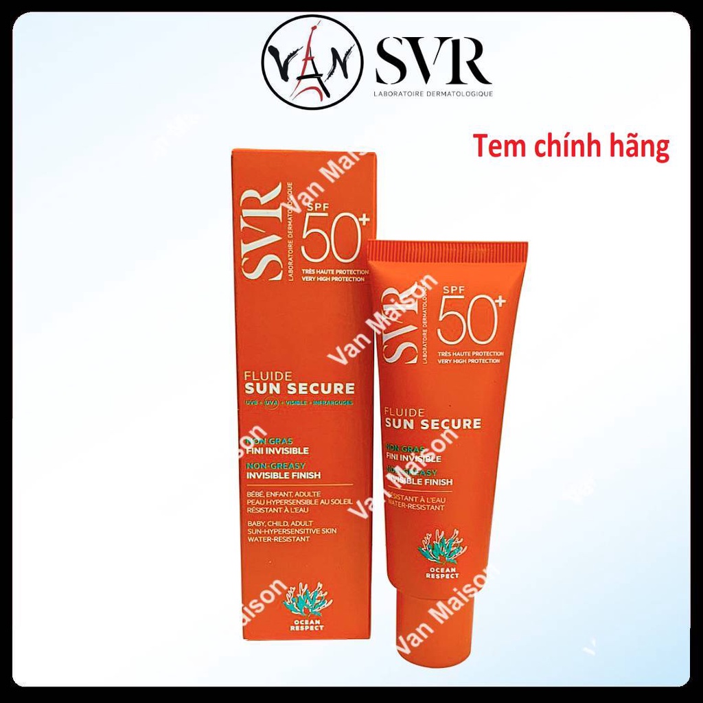 Kem chống nắng SVR secure fluide spf50+ 50ml dành cho da nhạy cảm