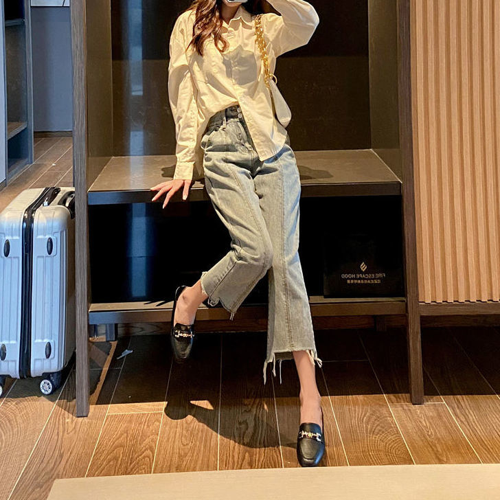 Giày Lười Da Mềm Đế Bằng Kiểu Anh Thiết Kế Dễ Thương Cho Nữ | BigBuy360 - bigbuy360.vn