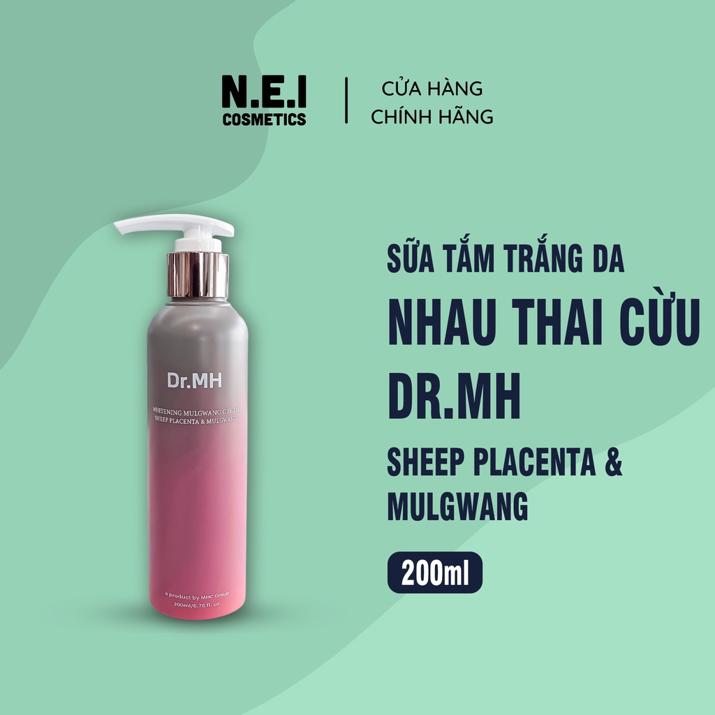 Sữa tắm trắng da, tắm trắng toàn thân DR.MH Placenta & Mulgwang Whitening Body - 200ml - hàng chính hãng