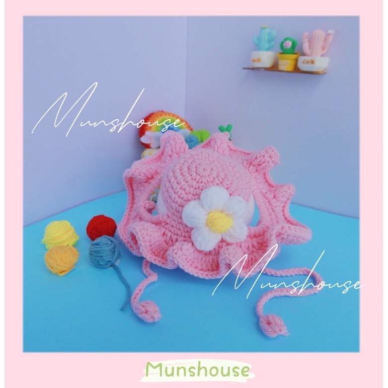 Mũ len tai bèo cho chó mèo