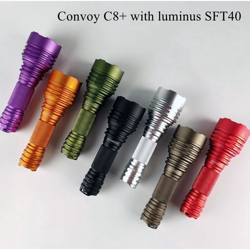 Đèn Pin Convoy C8 + Có Đèn Pin LED Ánh Sáng Trắng 18650 Ft40