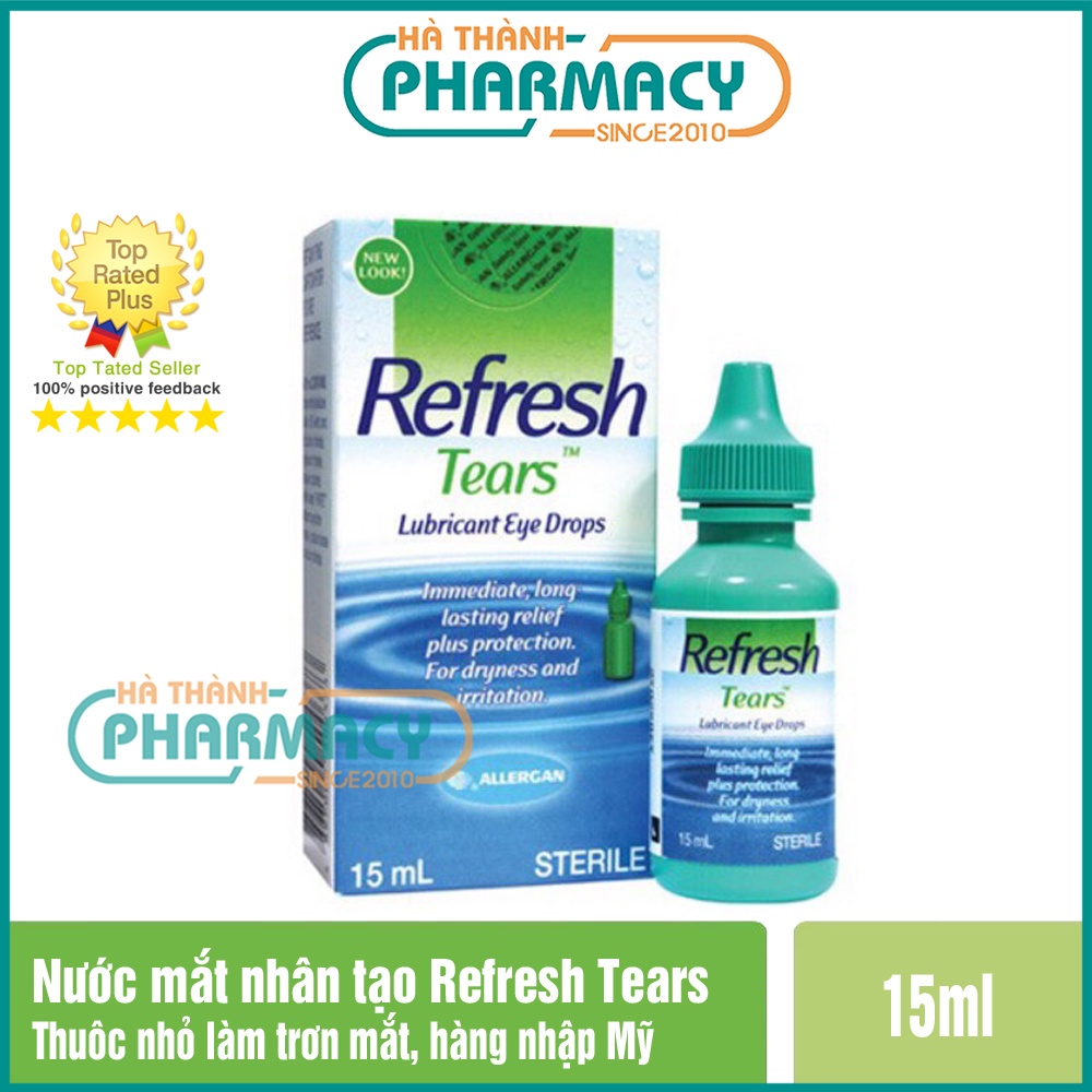 Nước nhỏ mắt refresh tears nước mắt nhân tạo cho lens cận rohto chăm sóc sức khỏe mắt giảm khô mỏi mắt