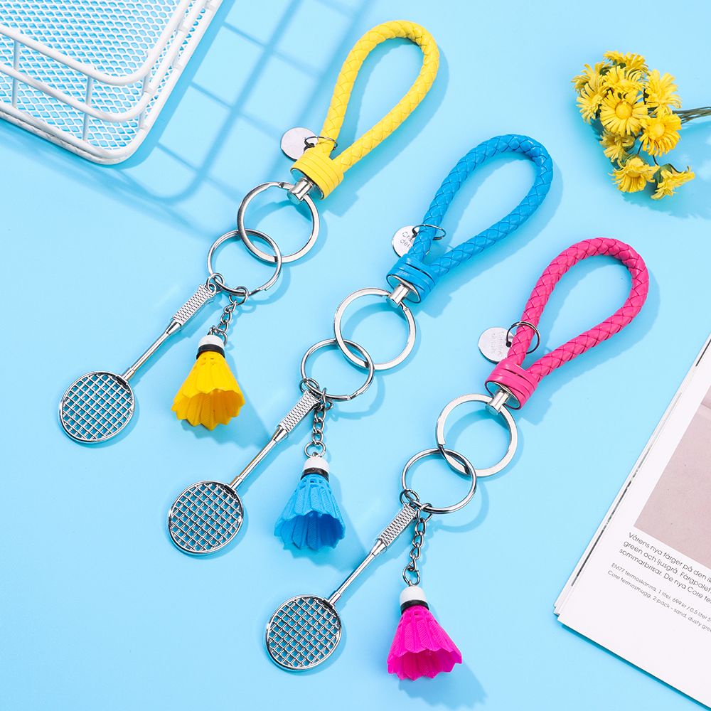 👒OSIER🍂 Cute Keychain Sports Ball Badminton Key Chains Gift Creative Pendant Handbag Car Key Keyring