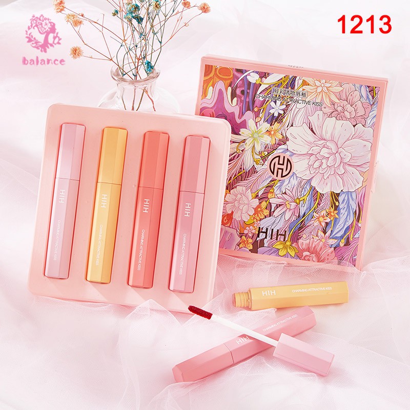 (Hàng Mới Về) Set 4 Son Kem Dưỡng Ẩm Lâu Trôi Trang Điểm Làm Đẹp | BigBuy360 - bigbuy360.vn