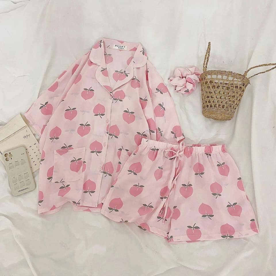 Đồ Bộ PYJAMA Bò Sữa/ Đào/ Cừu/Tim /Gấu POENYB Kiểu bánh bèo dễ thương mặc ngủ ở nhà Ulzzang | BigBuy360 - bigbuy360.vn