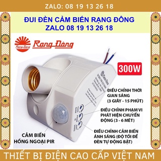  Đui đèn Cảm Biến Rạng Đông, tự động bật tắt khi chuyển động, đui E27. Mã Model: ĐCB01.PIR E27/300W