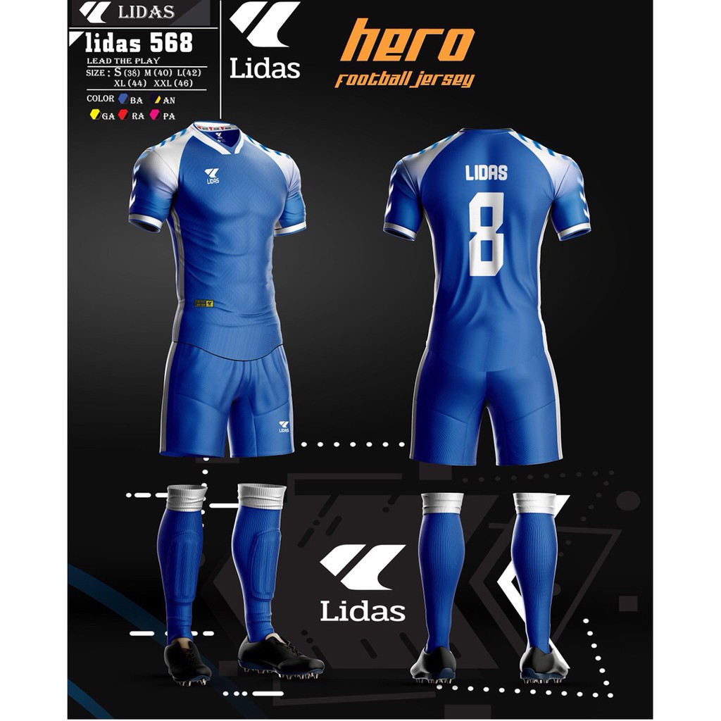 Bộ quần áo thể thao đá bóng Nam - Nữ LIDAS HERO cao cấp - Nhiều màu sắc – Hàng chính hãng