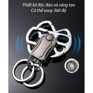 Móc Khóa Ô tô, Xe Máy, Độc Đáo Xoay 360 độ Kèm Mở Nắp Bia Cao Cấp
