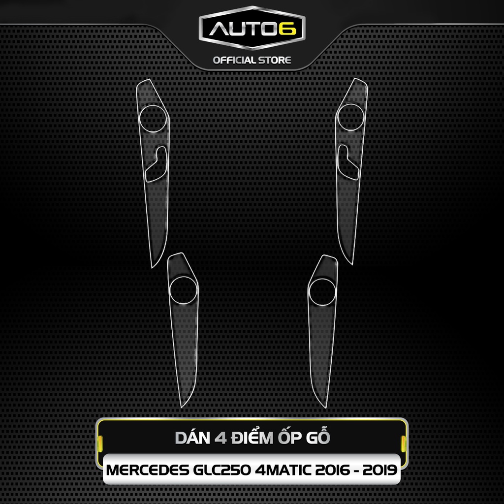 Bộ 3 chi tiết Film PPF trong suốt dán xe MERCEDES GLC250 4MATIC 2016-2019 chống xước bảo vệ nội thất ô tô - AUTO6