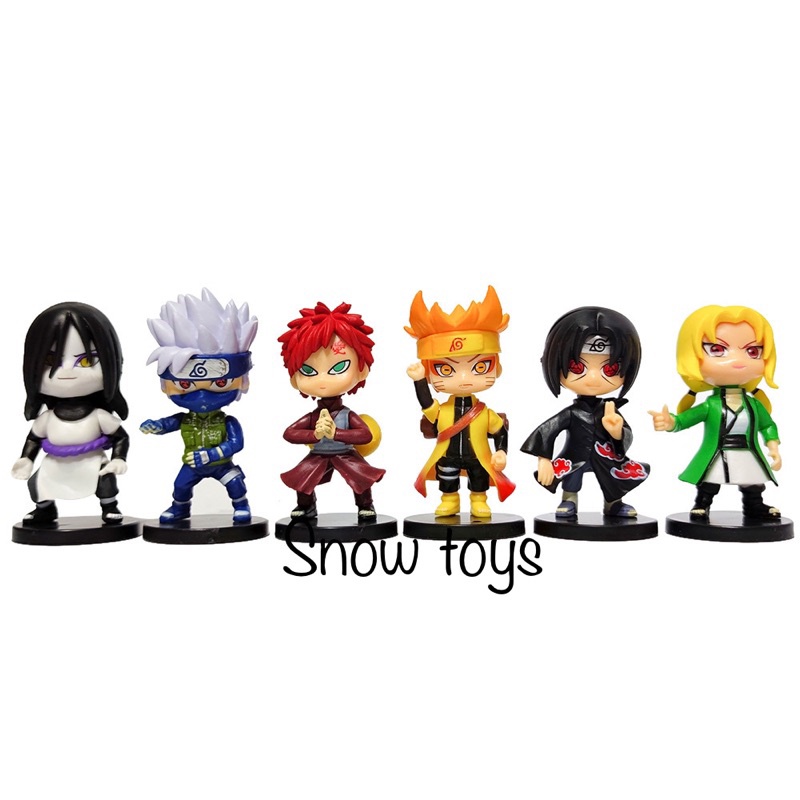 Mô hình Naruto - Bán lẻ tùy chọn 12 mẫu Naruto Kakashi Rock Lee Orochimaru Itachi Shikamaru Tsunade Sasori - Cao 7~8cm