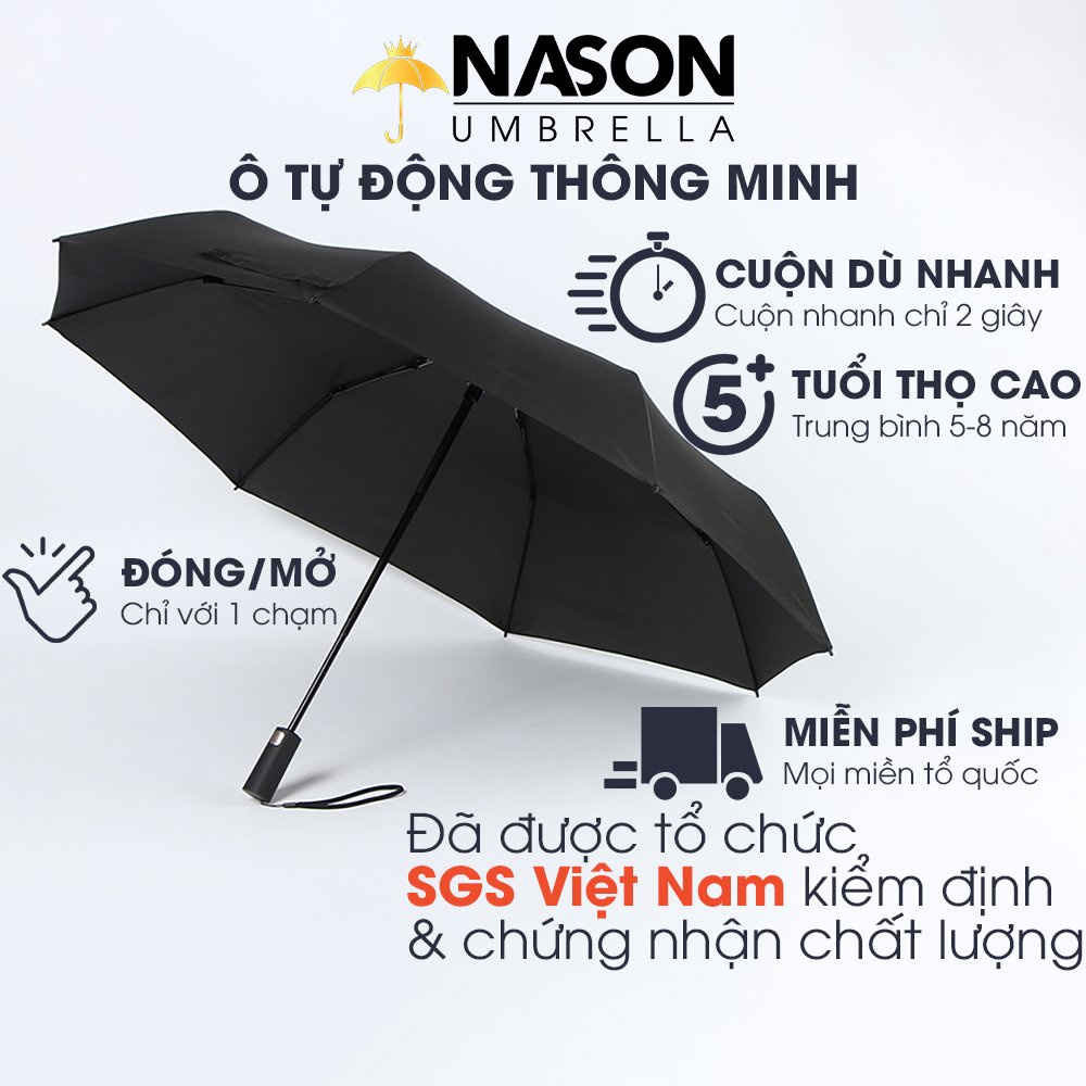 Ô tự động thông minh an toàn phiên bản mới Nason V2 nâng cấp khung nan sợi thủy tinh chống gỉ, bền bỉ hiệu quả